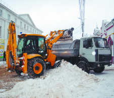За ночь из Калуги вывезли более 1,5 тысяч кубометров снега